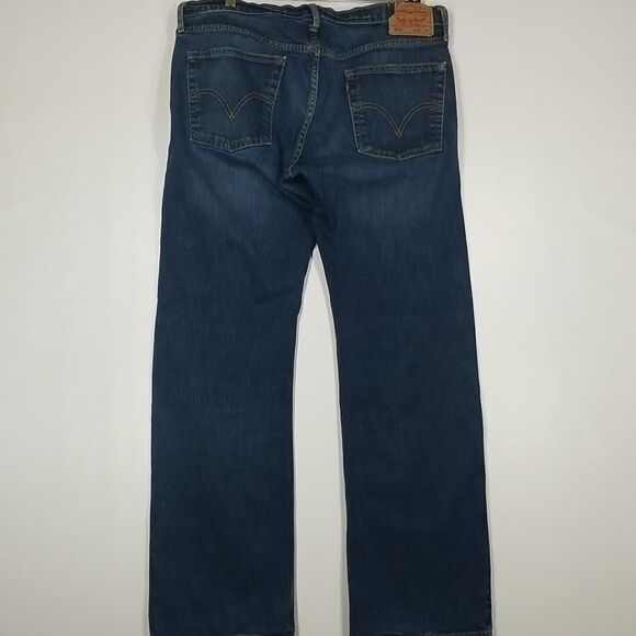 Levi’s 514 Jeans Men's Size 36/32 Slim Straight Leg 5 Pocket Denim Blue - Picture 4 of 9